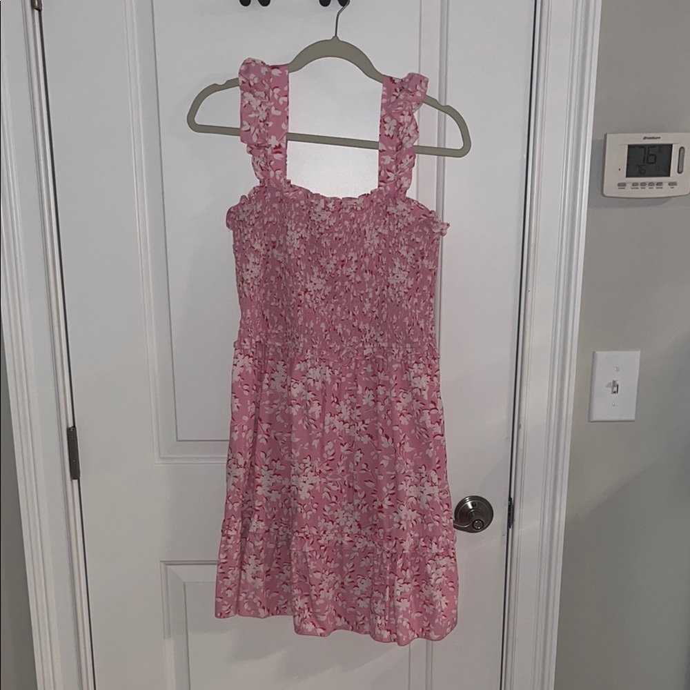 Draper James Pink Floral Mini Dress